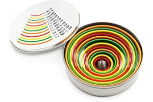 TEOGNEOT Cortadores de Galletas Redondos Acero Inoxidable Moldes, Circulo para Pastelería Cortador 12 Piezas Cortapastas Pare Postres Torta Cookie Fondant Masa