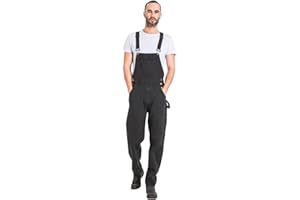 Wash Clothing Company Salopette Uomo Vestibilità morbida - Nero Bib Overalls a Buon Mercato MADDOXBLK