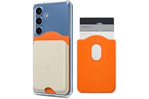 Spigen Nano Pop MagFit Porte-Cartes magnétique 3 Cartes Compatible avec l'étui magnétique Compatible avec Samsung Galaxy S25/S25+/S25 Ultra/Edge/Z Fold 7 - Orange Beige