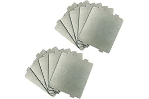 NHPY 10 Pezzi Foglio di Mica per Microonde, Piastra di Mica per Forno A Microonde, Mica per Microonde Universale Piastre per Forno A Microonde Accessori(108 * 99Mm)