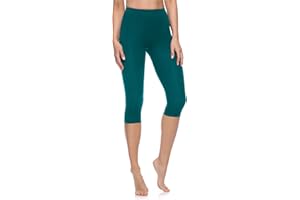 Merry Style Leggings Donna 3/4 Pantaloni Capri Morbidi e Confortevoli Leggins Donna in Cotone Traspirante Elastici e Delicati sulla Pelle Sensibile MS10-199