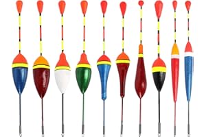 Funalix 10 Piezas Flotadores de Pesca, Boyas de Pesca de Diferentes Tamaños para Pesca en Río, Lago y Mar