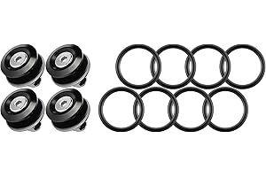 ROLLING GEARS JDM Bumper Quick Release Fastener Kit For Front Rear Bumpers Trunk Hatch Lid (Black)