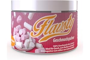 Flavsty® Geschmackspulver - Veganes Geschmackspulver ohne Zucker - Aromapulver - Flavorpowder (Marshmallow)