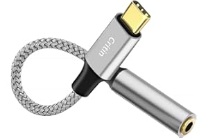 CRITIN Gniazdo USB C na 3,5 mm, typ C na 3,5 mm, adapter do słuchawek Aux, adapter do słuchawek typu C Aux, kompatybilny z Samsung Galaxy S22 S21 S20 Ultra Note 20, Huawei Mate 50/40, Xiaomi 9 8
