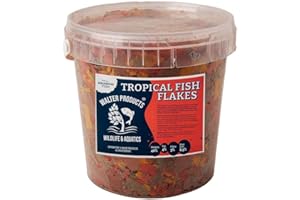 Walter Products Wildlife and Aquatics Tropical Fish Flakes (1L Tub) for Aquarium Fish, Guppy, Daphnia and Cichlid
