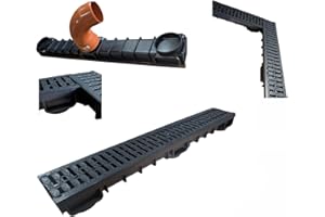 ASTON BUILDING SUPPLIES LTD Drainage Channel Heavy Duty Plastic Grating Pack 1m Lengths