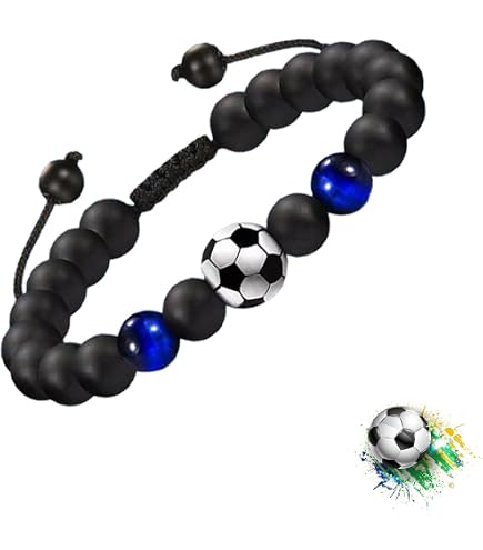 Lot De 20 Bracelets De Rugby Pour Enfants - Tressés Réglables Avec Perles - Cadeau Fête Sportive, Anniversaire