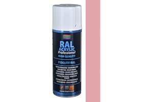 FAREN RAL ACRYLIC, Vernice spray Acrilica 100%, Smalto FIDELITY RAL, Colori Brillanti a Rapida Essiccazione, 400ml (1, RAL 3015 ROSA CHIARO)