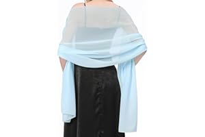 lifwimner Scialle Donna In Raso Chiffon Silky Sciarpa Tinta Unita Wrap Stola Per Sposa Damigella Cerimonia Matrimonio Serata