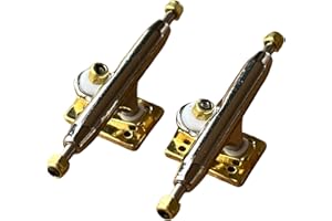 LEEFAI Pro Fingerboard Trucks 32/34/36 mm 4.0-Regular Kingpin-aggiornato v2 piastra di base con hardware-base colore e dimensioni (34 mm, oro)