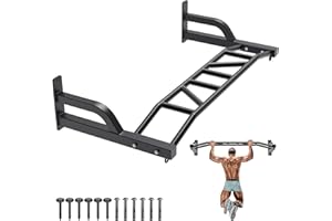 SELEWARE Barra de Pull - up de Gran Resistencia, Montaje en la Pared Barra Multifunción para Chin - up, con Sistema de Polea de Cable para Gimnasio en Casa, Aparatos de Entrenamiento de Lat Pulldown