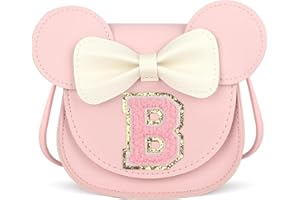 KU Geschenk Mädchen Little Mouse Ear Bow Crossbody Purse, PU Mini Handtasche -Tasche Umhängetasche für Kinder Mädchen Kleinkinder für 2-8 jahre