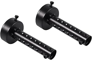 Bohaner Silenciador de escape universal para motocicleta, 2 unidades, 60 mm, silenciador DB Killer, silenciador extraíble para motocicleta, color negro