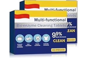 AFGQIANG Compresse detergenti bio-enzimatiche multifunzionali, bio-enzimi esplosivi sali attivi enzimatici, detergenti per la pulizia, pastiglie per la pulizia della casa, polvere detergente multiuso da cucina