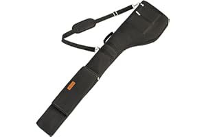 AKOZLIN Bolsa de Transporte de Golf, Paquete de 8 a 10 Bolsas de Viaje para Palos de Golf con Correa y 3 Bolsillos, Suave, Plegable, Bolsa de Domingo, práctica de Golf, Bolsa portátil con Cremallera,