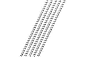 TA-VIGOR 5Pcs 6mm x 300mm Stainless Steel Round Rods, Metal Solid Round Shaft Rods Lathe Bar Stock for DIY Crafts Car Helicopter Airplane Model