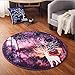 Produktbild LUYION Runder Flächenteppich im Wohnzimmer Zeitgenössisches Muster Dauerhaft Schlafzimmer Stilvoller Innenteppich rutschfest Boden Yoga Matte,C3,100cm