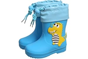 MGSFGlk Stivali Pioggia Bambini Comode Colorati Scarpe da Pioggia Classici Ragazzo e Ragazza Stivaletti Gomma Bambina Unisex per Attività All'aperto Stivali Bambini Cartone Animato