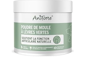AniForte Poudre de moules aux orles Verts pour Chiens et Chats 250g - Poudre Naturelle de moules aux orles Verts de qualité supérieure, glycosaminoglycanes 3,3%, soutient Les Fonctions articulaires
