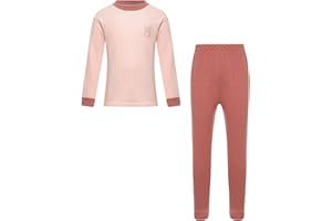 Yeahdor Hiver Ensemble sous Vêtement Thermique Enfant Fille Garçon Unisexe T-Shirt Thermique Haut De Pyjama sous-Pull Hiver Pantalon Collant Elastique