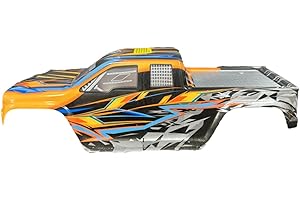 Luwecf 1/10 RC Karosserie Ersatzteil für 2996A Modellauto - Hochwertige PP Schale Leichtbau Design Kompatibel mit 1:10 RC Car, Orange