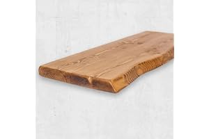 Chill House Waney/Live Edge Mensola Galleggiante Rustica 30cm x 4.4cm, Rovere Scuro, 140cm