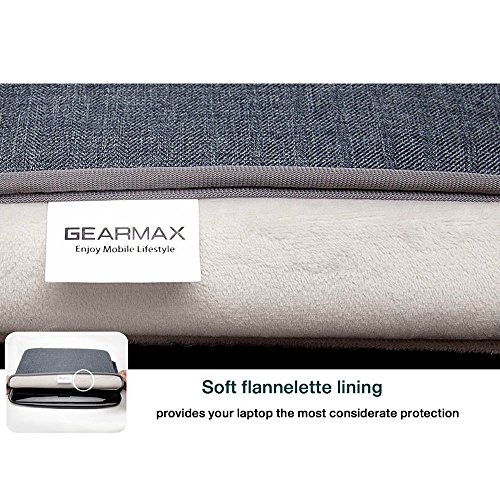 WIWU 13 Zoll Laptop Sleeve für MacBook Air 13,3 /MacBook Pro Retina 13,3/ Dell XPS 13/ Surface Pro 4 / Book Ultrabooks Hülle Tasche Multifunktionale Aktentasche mit Vordertaschen Leichte Nylon Schutzhülle ( Grau 13 Zoll) - 8