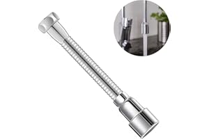 Caybats Prolunga Rubinetto Cucina con 14cm,720° Girevole,Rubinetto da Rubinetto Cucina palmare Rompigetto,Tubo antideflagrante ispessito，Areatore Rubinetto Cucina Con Risparmio Idrico E Filtro