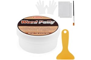 SEISSO 200g Masilla de Madera Gris, Masilla Decorativa para Madera, Masilla en Pasta Tapagrietas para Rellenar Agujeros, Grietas, Kit de Reparación de Parquet