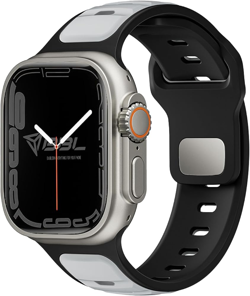 Babilden Apple Watch Series SE/11/10/9/8/7/6/5/4/3 ile Uyumlu Silikon Kordon 46mm/45mm/44mm, Series 10 42mm/41mm/40mm/38mm