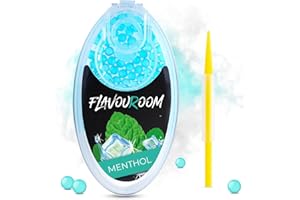 Flavouroom - Premium Menthol Kugeln 100er Set | DIY Menthol Kapseln Filter für unvergesslichen Flavour Geschmack | inkl. Box zur Aufbewahrung der aromatischen Click Hülsen Kugeln
