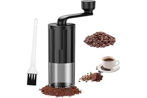 UIEXAY Broyeur Portable Grains De Café, 1 article Moulin à café manuel externe réglable, Moulin à café manuel, Convient pour Aeropress, pour over et cafetières à moka