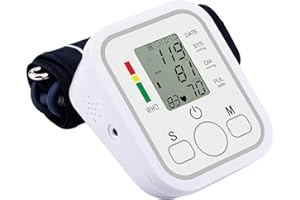 BIGFOX Tensiómetro de Brazo Digital - Monitor de Presión Arterial Digital para Brazo con Brazalete Grande, Recargable por USB, Detección de Arritmias, 2x99 Juegos de Memoria para Uso Doméstico