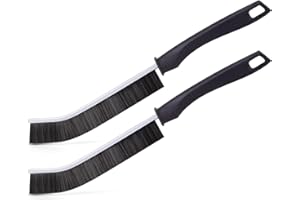 2Pcs Gap Cleaning Brush, Ginsco Hard Bristle Brush for Cleaning, Crevice Cleaning Tool Multifunctional Brushes for Household Use, Small Cleaning Brush for Shutter Door Window Track Kitchen