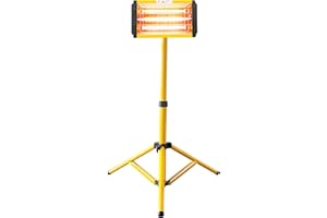 DATOUBOSS Lampe de Séchage de Peinture Infrarouge 1000W Lampe Infrarouge Chauffante Carrosserie de Durcissement de Carrosserie Peinture avec Support