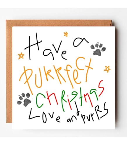 Pet Cat Dog Christmas Xmas Tree Festive Santa Greeting Gift Card From - View #6