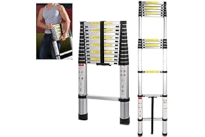 AUTOFU Échelle Télescopique 5m Pliable en Aluminium Capacité 150kg Certification en 131
