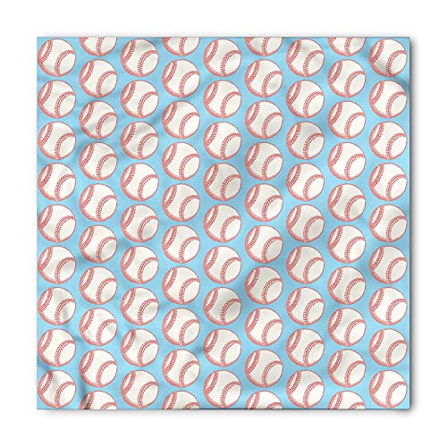 Hshbgiu Baseball Bandana, Sketch Art Balls on Blue, Unisex Head and Neck Tie