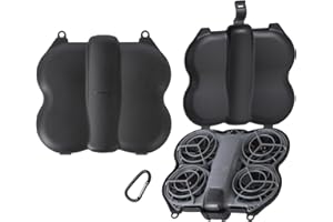 ZJRXM Neo 2 Étui de protection rigide portable pour drone DJI Neo 2, adorable design papillons, portable, léger et compact, Noir , Simple