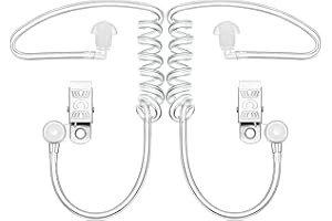 VIDSTW Oreillette Talkie Walkie Accessoires, Tube à Air Caché, Transparent Oreillette Talki Walki Accessoires, Remplacement du Tube Acoustique Clair, pour Talkie-Walkie, Téléphone Portable