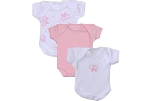 BabyPrem Baby Pack of 3 Girls Bodysuits Premature Clothes