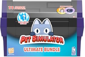 Pet Simulator Tech Treasure Chest Ultimate Bundle (poitrine de 30,5 cm avec 11 articles, série 2) [Comprend un DLC ]
