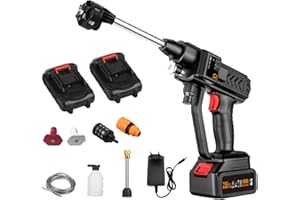 Mulcort Idropulitrice Portatile Senza Fili, Idropulitrice ad Alta Potenza con Batteria Ricaricabile per Irrigazione Pavimenti Recinzioni Auto