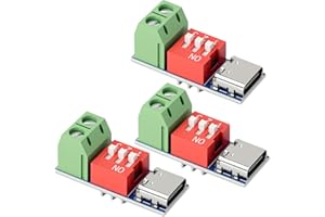 AYWHP USB-C PD Trigger Board Modul, PD/QC Decoy Board mit DIP-Schalter für 5V/9V/12V/15V/20V Schnellladung, Power Delivery Boost-Modul, Kompatibel mit PD3.0/2.0 & QC（3 Stück）