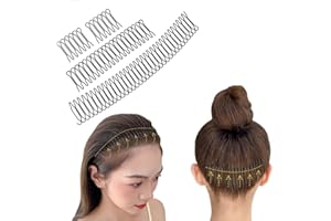 WOO MANTO 4er Set unsichtbares Haar Hoop Haarband - Mache deine eigne Frisur, Haarreif für Männer Frauen, Haarnadel Stirnband Haarspangen Styling Haarschmuck für Outdoor Sports Yoga