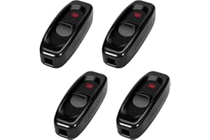 EIAIGKY Pack de 4 Interruptores Negro, Interruptor lampara Mesilla de Cable en Línea 250V 10A, Interruptores Torpedo con LED Indicador, Interruptor On Off para Lámparas de Mesa y Escritorio
