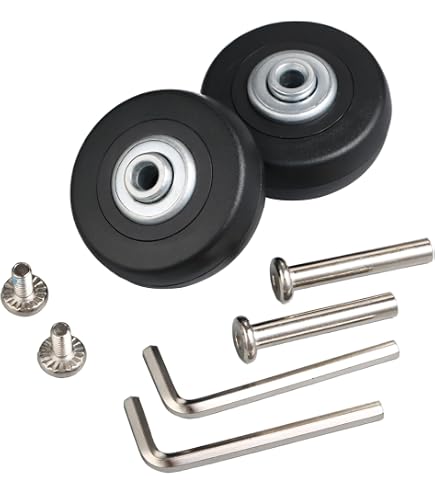 Sporgo Roulettes De Rechange Pour Valises - 4 Roues Silencieuses 45mm - Caoutchouc Résistant