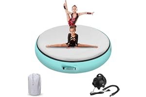 FBSPORT Gonflable Air Spot, 100x20cm Tapis de Gymnastique Gonflable, Rouleau d'air Piste d'air Gonflable avec Pompe Cylindre de Gymnastique, Tapis de Gym Gonflable, Convient à la Gymnastique