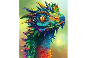 MXJSUA DIY 5D Diamond Painting Kits de perforación Cuadrados completos Rhinestone Picture Art Craft para la decoración de la Pared del hogar 30x40 cm Dragon